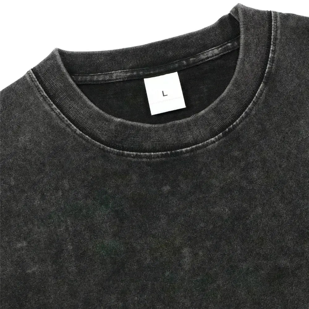 Fashion Hip Hop Short Sleeve O-Neck T Shirts Vintage Washed Rapper Damso Beyah Same Style T-shirts Men Women Clothing Streetwear