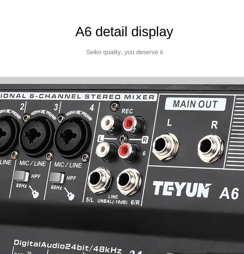 Professional 8-6-4 channel digital mixer sound card microphone mobile phone live broadcast computer recording DJ audio equipment