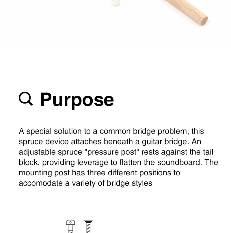Guitar Bridge Doctor Enhances soundboard volume Musical Instrument Manufacturing and Repair Tools