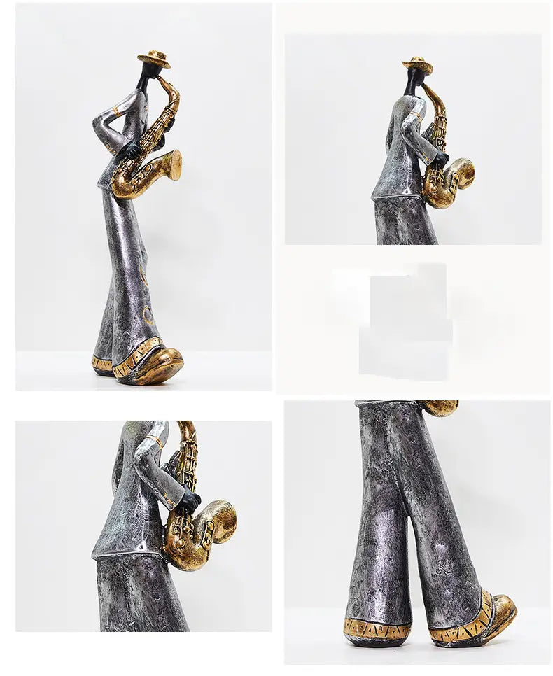 Creative American Band Decoration Musical Instrument Model Living Room Porch Study Nordic Arts And Crafts Statue Sculpture Home