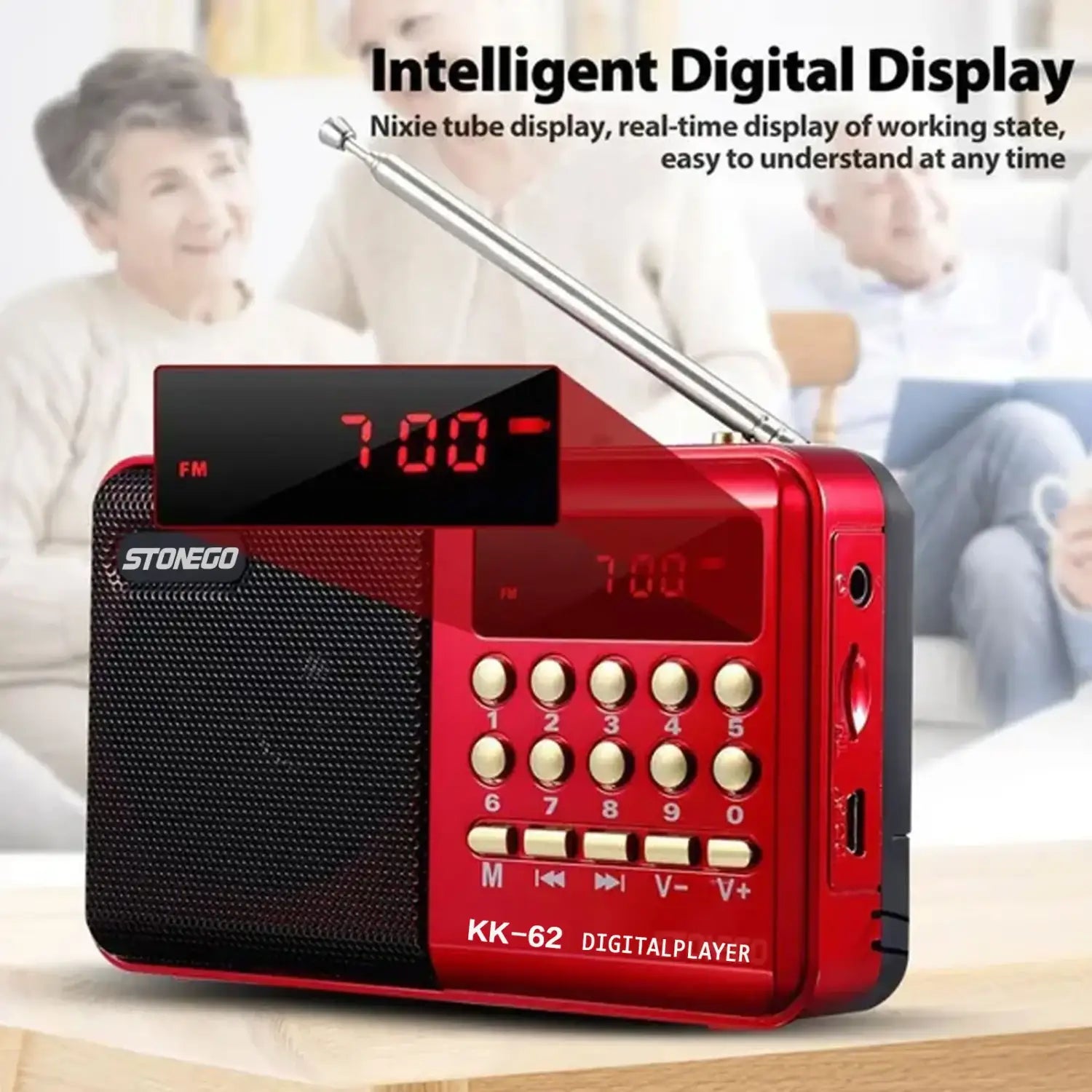 Portable Mini Radio Rechargeable Handheld FM USB TF MP3 Player Wireless Speakers Compact Audio Device
