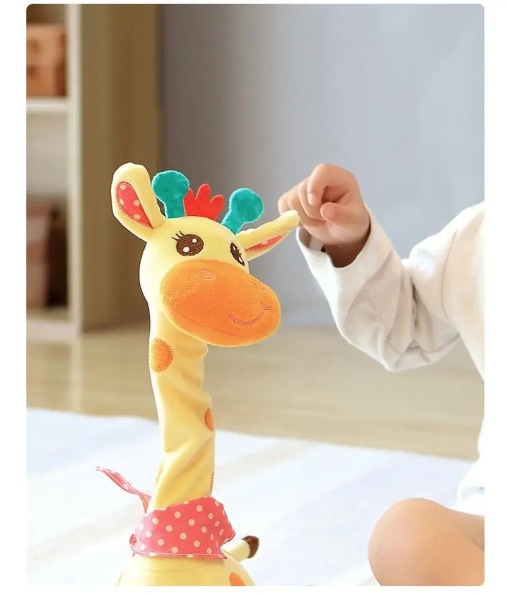 Repeating What You Say Dancing Talking Giraffe Toy with 10 Songs Glowing Swaying Dancing Giraffe Adjustable Volume Musical