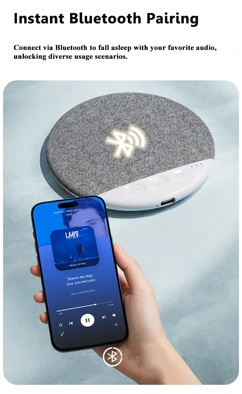 Mini Sleeping Bluetooth Speaker Nature Sound White Noise Soundbar Wireless MP3 Music Player Ultra Thin Timed Shutdown Audio Pla