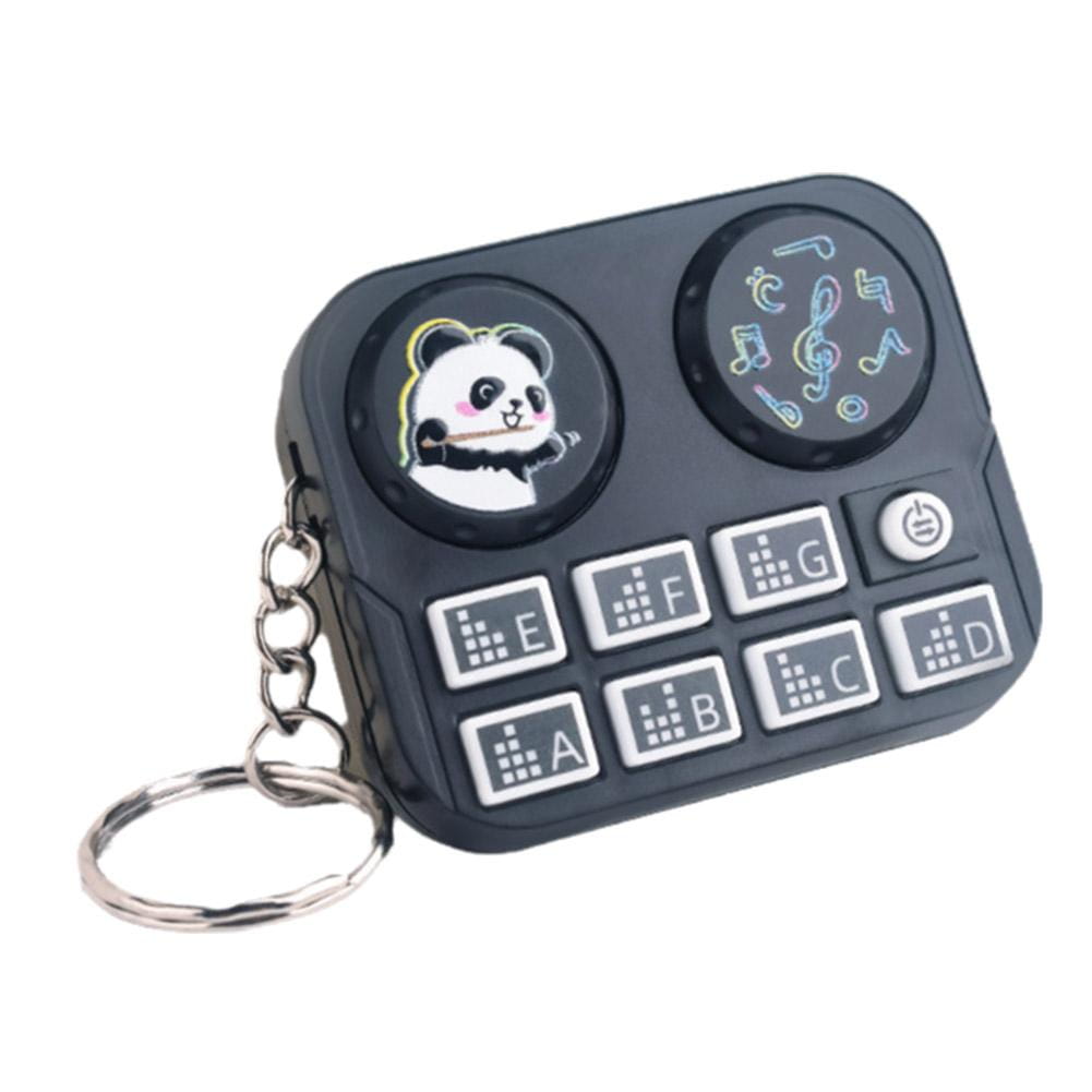 1pc Mini Music DJ Disc Player Keychain Musical Instrument Sound Button Toy Games Children’s Educational Toy Bag Pendant Keychain