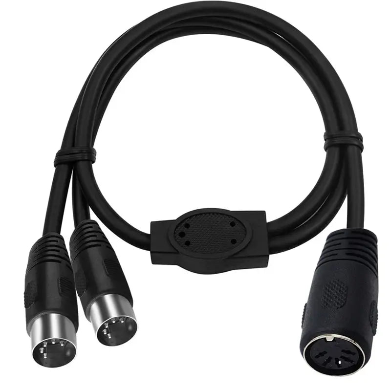 MIDI DIN 5Pin Splitter Y Adapter MIDI 5 Pin Male to Dual 2 X DIN-5 Female Extension Audio MIDI Keyboard Synthesizer Electric