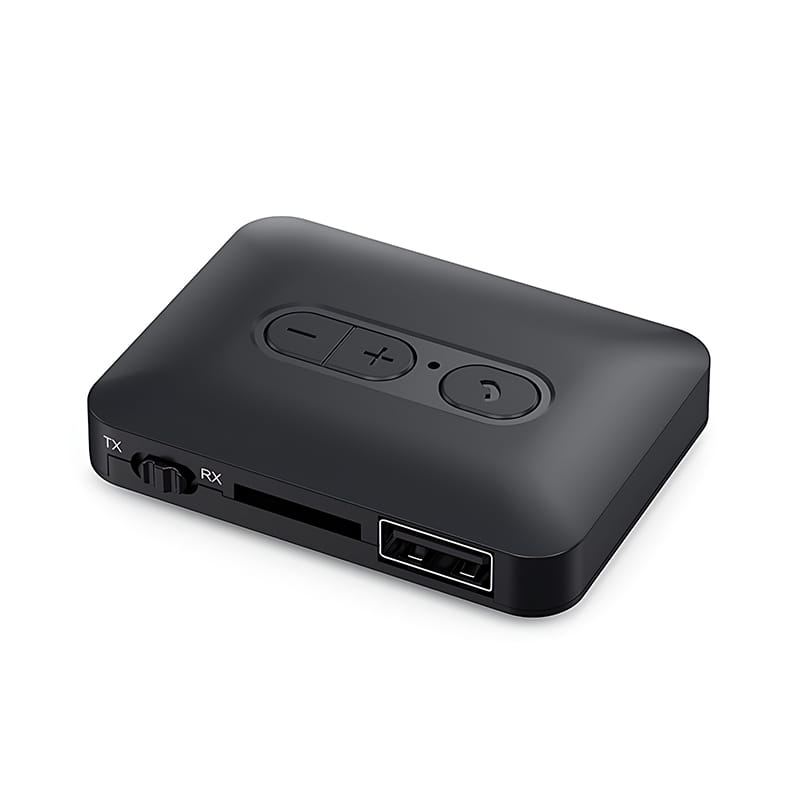 Bluetooth 5.4 Audio Receiver Transmitter USB U-Disk TF Card Play 3.5MM AUX Stereo Music Wireless Adapter With Mic For Car TV PC