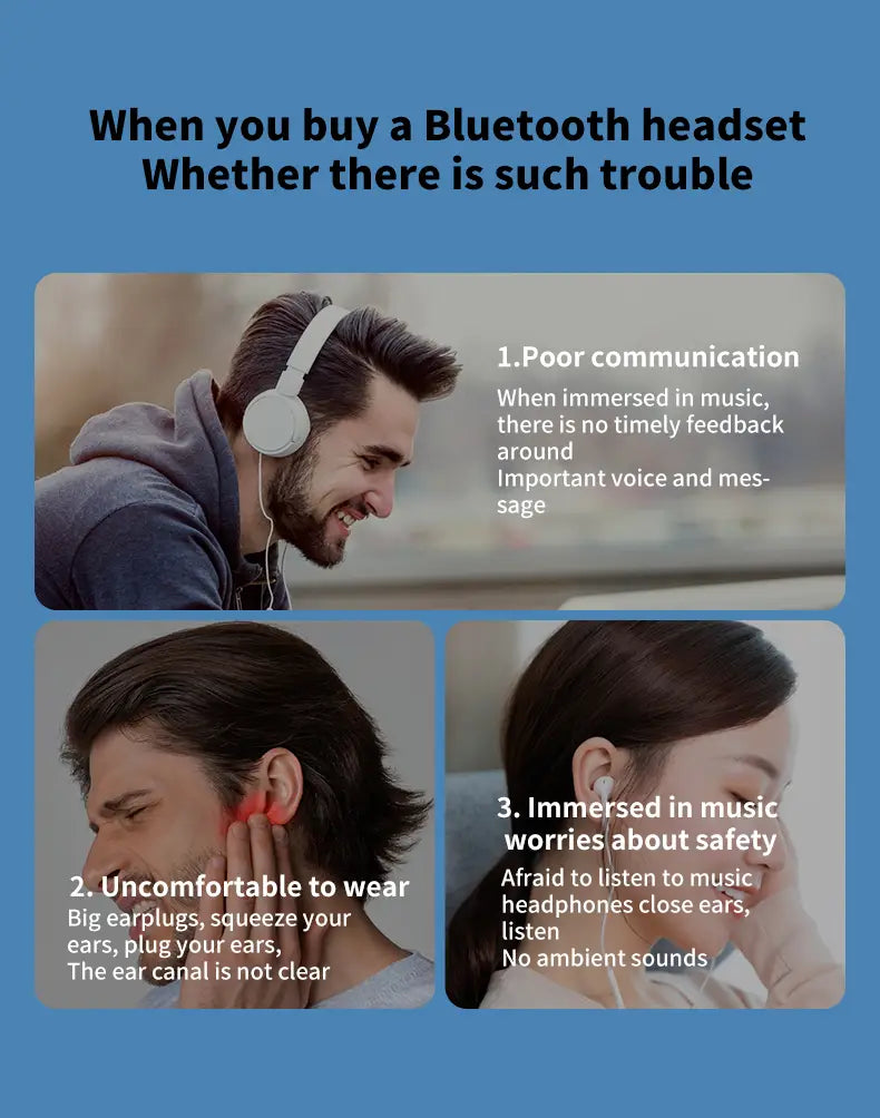 Bluetooth5.4 Single Wireless Earphone Ear-Clip Business Headphone HIFI Stereo TWS Music Headset Sports Earbuds For Xiaomi iphone