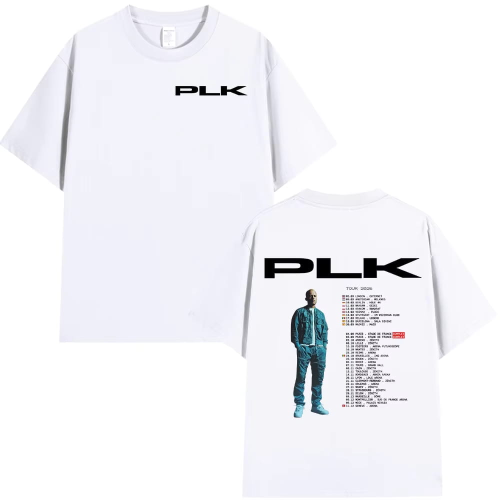 Rapper PLK Tour 2026 T-shirts Men Women Clothing Fashion Hip Hop Vintage T-shirt Casual Cotton Short Sleeves T Shirts Streetwear