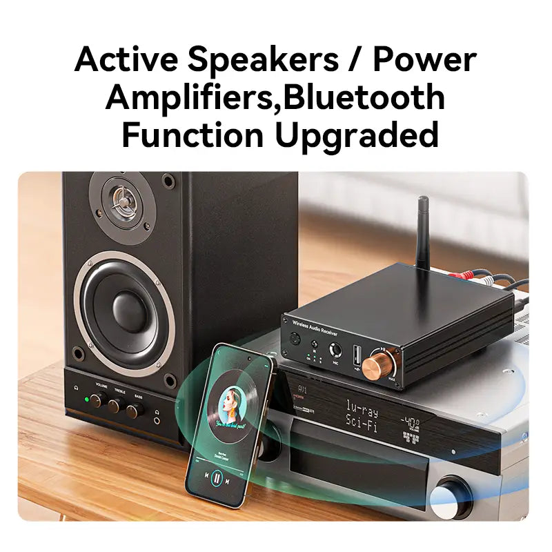 Bluetooth 6.0 Audio Receiver Transmitter Wireless Audio Adapter U-Disk 6.5MM Karaoke Wireless Music Amplifier For Speaker Car