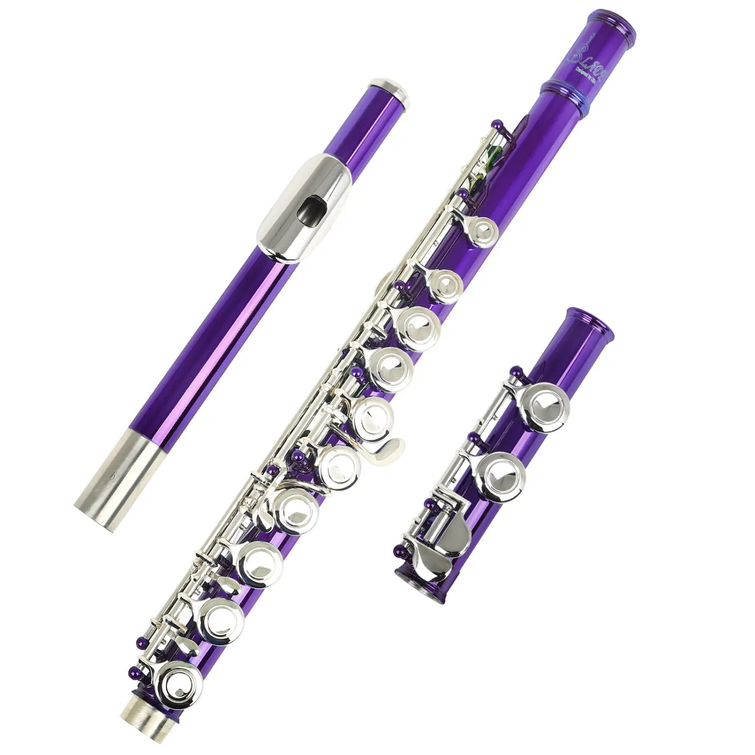 SLADE 16 Closed Open Holes C Key Flute Musical Instrument Concert Flute Silver Plated Professional Transverse Flute With E key
