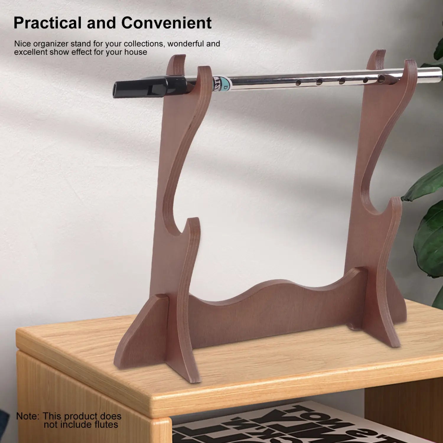 Flute Stand Desktop Flute Stand Display Holder Support Double Layer Storage Lightweight Violin Bows Rack Organization Storage