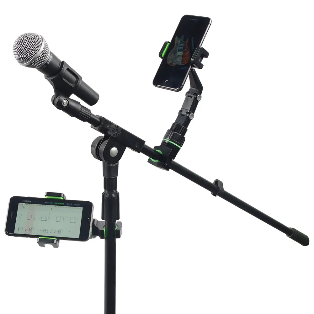 Universal Mic Stand Phone Holder Live Broadcast Bracket Clips Music Stand Clamp For Phones Bass Guitar Accessories