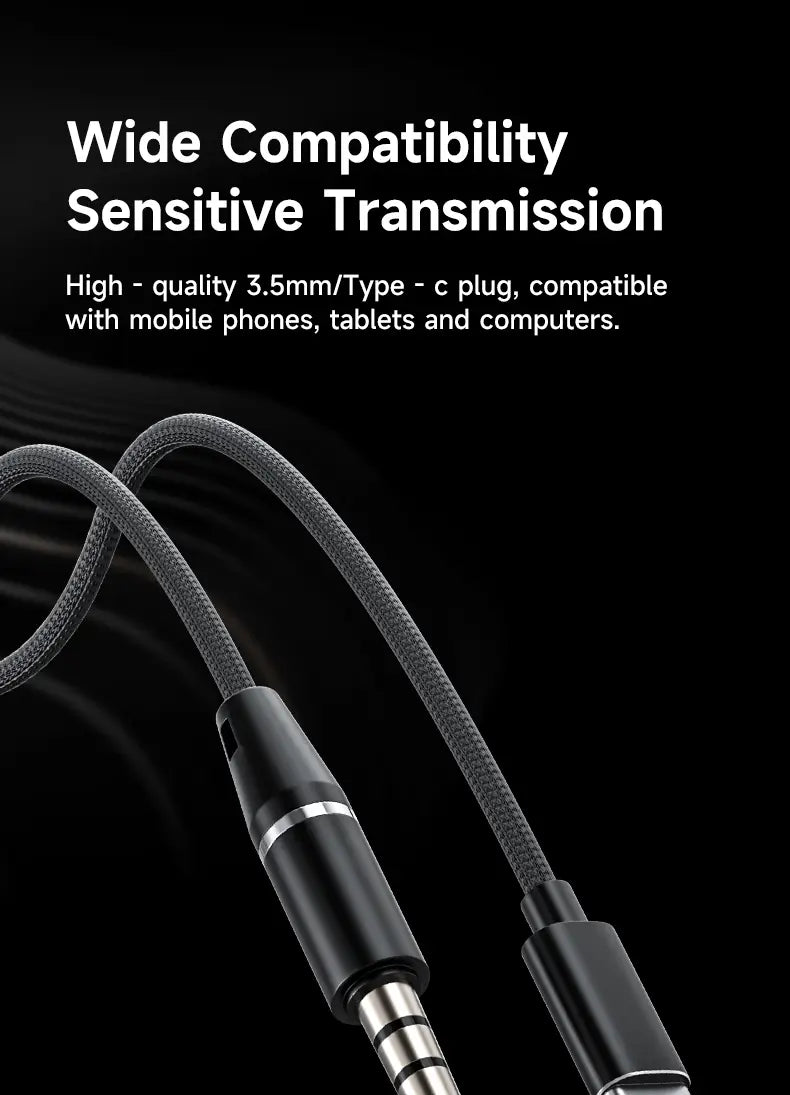 NEW Clip-on Type C&3.5mm Wired Control Headphone 9D Surround Sound Earbuds Sports Headsets ENC Earphones With HD Mic For Samsung