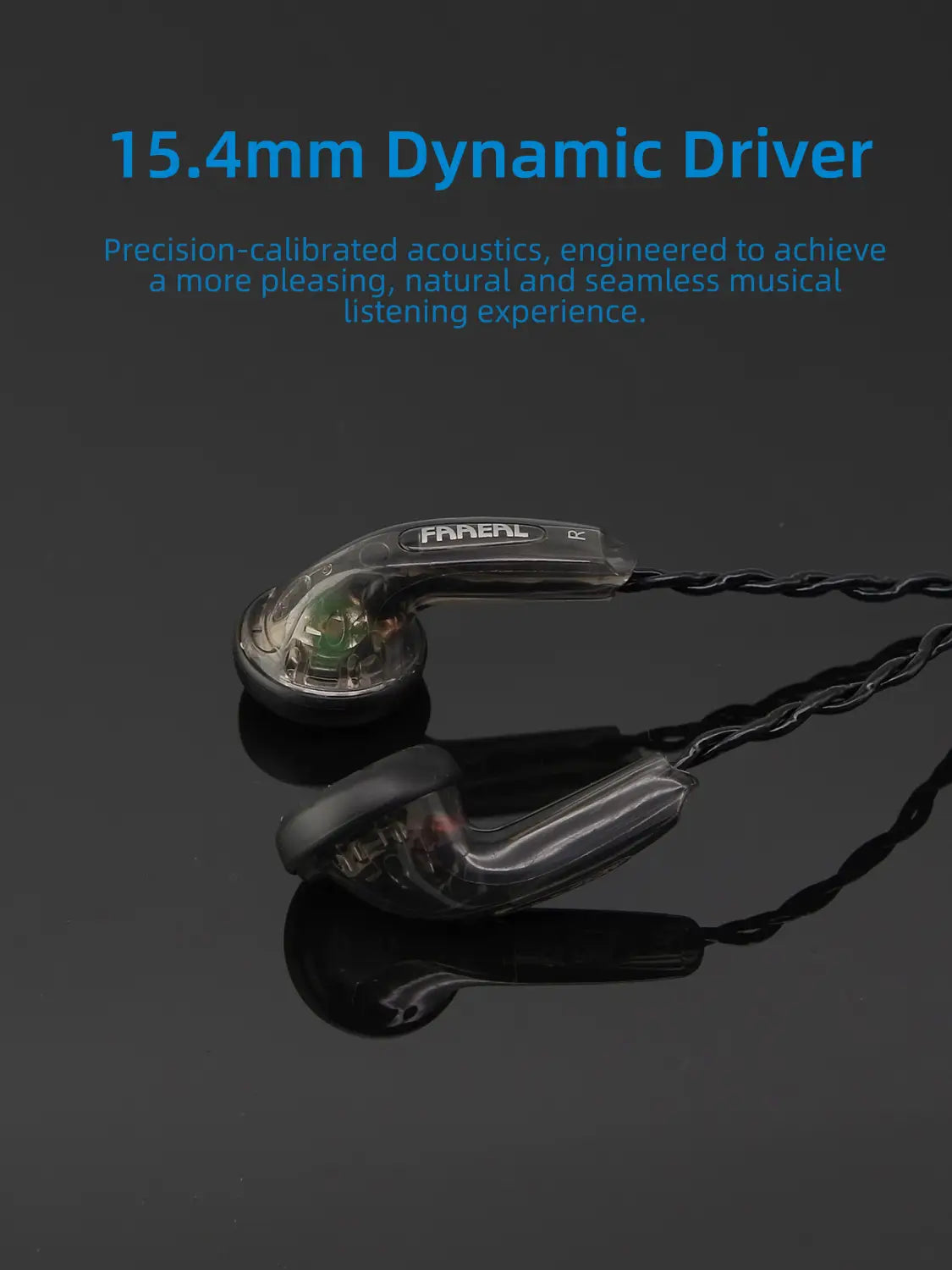 FAAEAL Earphones Iris 2.0 In Ear Earbuds 3.5mm Durable Wired Ear Buds Good Bass Music Headphones Running Sports Gaming Headsets