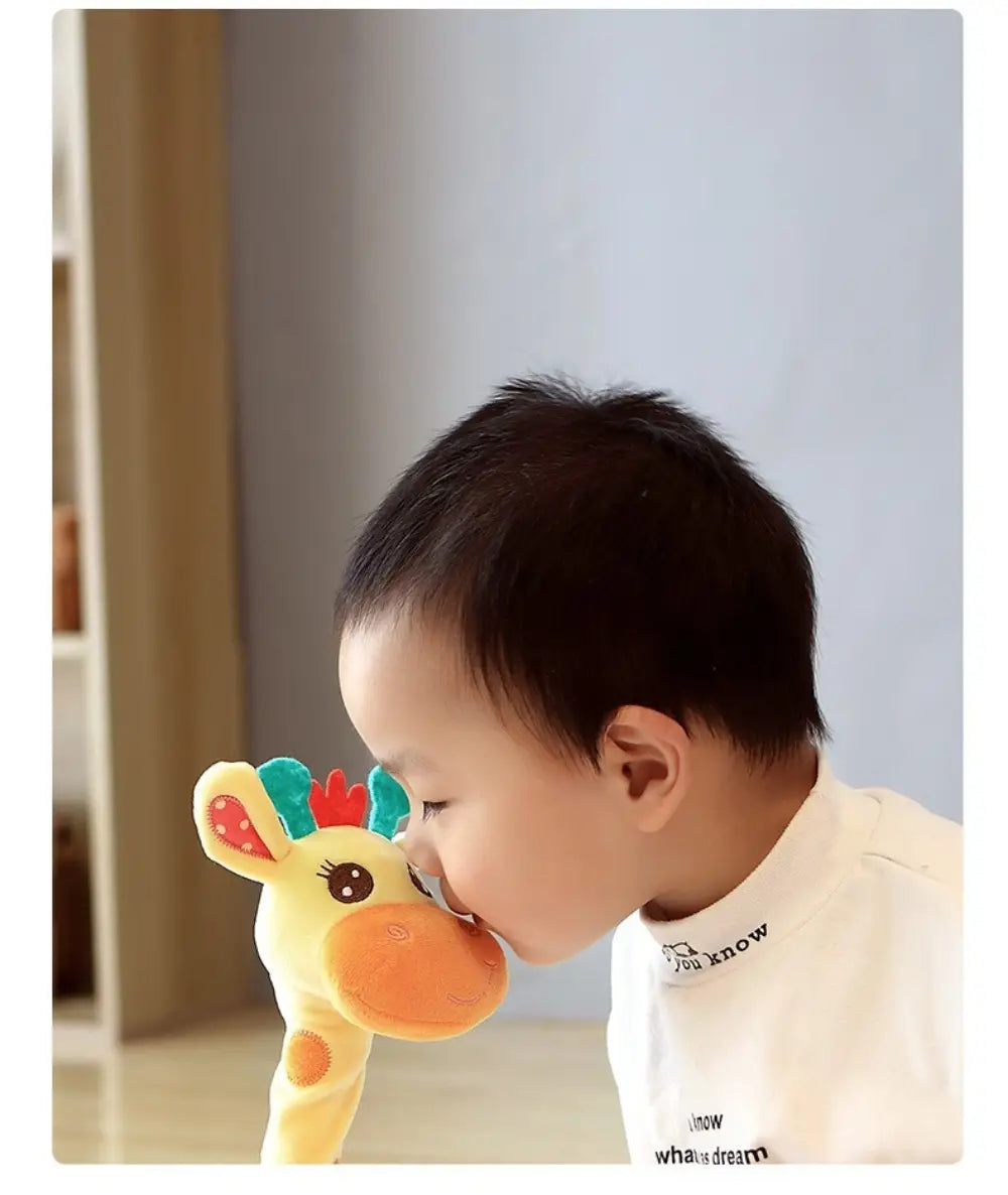 Repeating What You Say Dancing Talking Giraffe Toy with 10 Songs Glowing Swaying Dancing Giraffe Adjustable Volume Musical