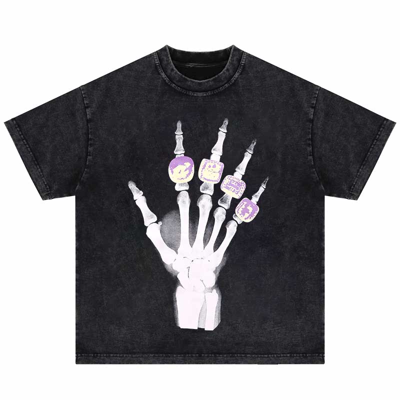 Hip Hop Oversized Men T-Shirt Punk Gothic Funny Portrait Graphic Printed Tshirt Loose Streetwear 2024 Harajuku Cotton TShirt Top