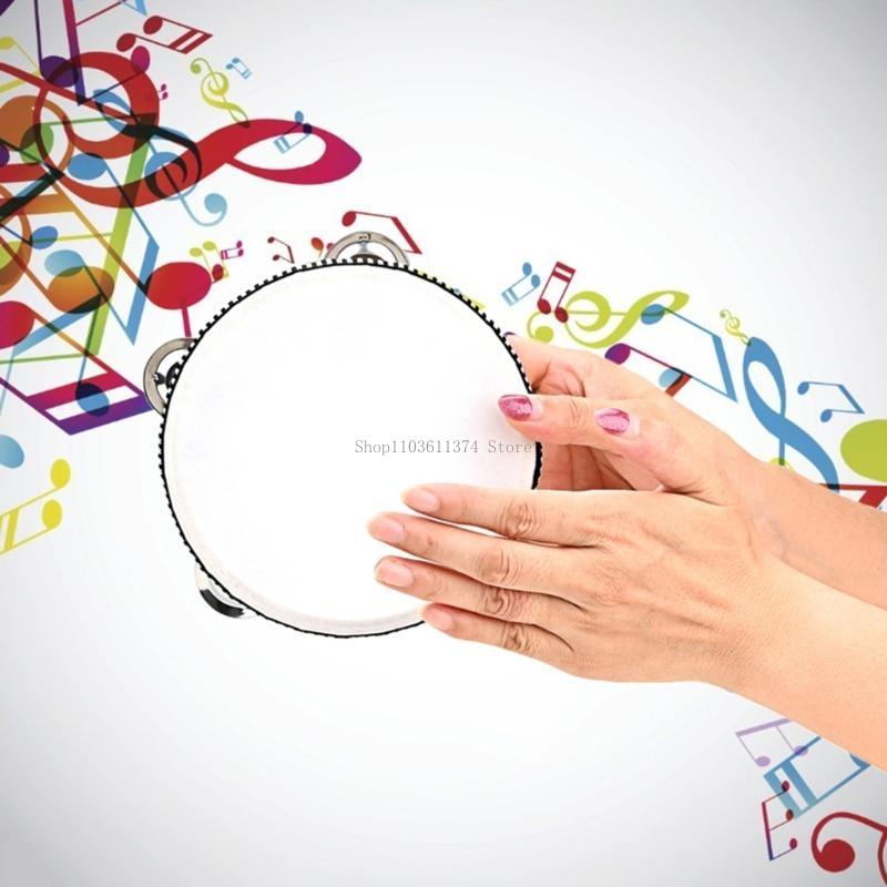 Children Tambourine Round Percussion For Party Dancing Toy Musical Instrument