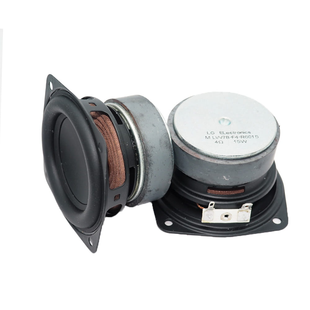 2 Pcs 3 Inch 78MM Subwoofer Speaker 4 Ohm 15W Bass Audio Square Woofer DIY Bookshelf Loudspeaker Home Theater Sound Music