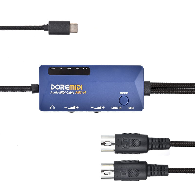 DOREMiDi Audio MIDI Cable USB AMC-10 Converter That Has Both Sound Card and MIDI Functions