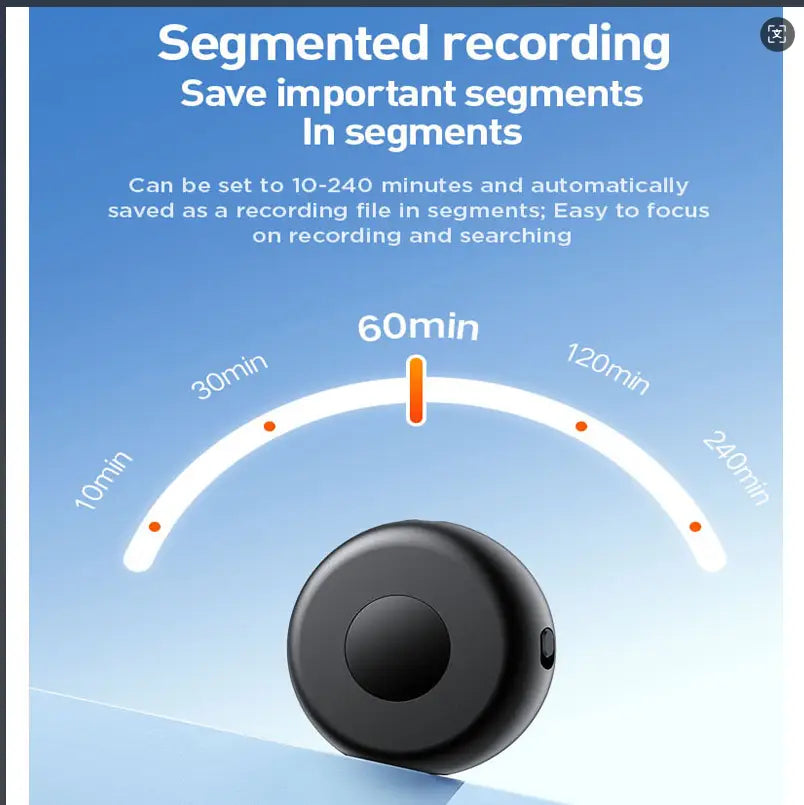 64-128GB Magnet Mini Voice Recorder Professional Sound Activated Dictaphone Noise Reduce Small Digital Audio Recorder Mp3 Player
