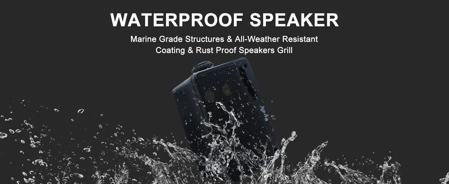 Herdio 3.5’’ Outdoor Bluetooth Speakers Waterproof 200W 3 Way Upgrade Premium Wall Mount Speakers Durable Mountable Loud Sound