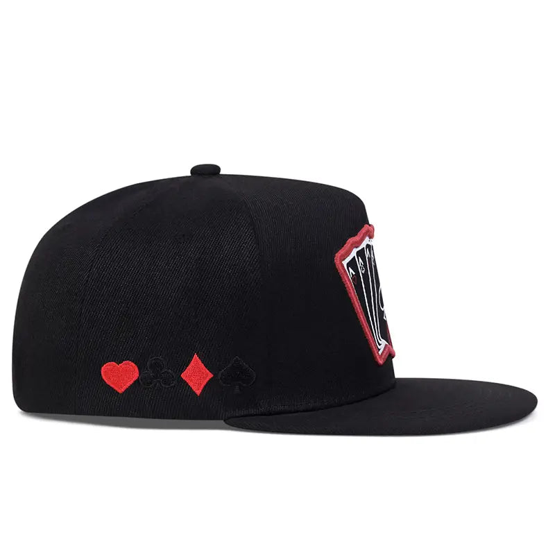 2024 New Fashion Hip Hop Cap Men Women Adjustable Playing Card Embroidered Baseball Caps Outdoor Sun Hat Unisex Snapback Hats