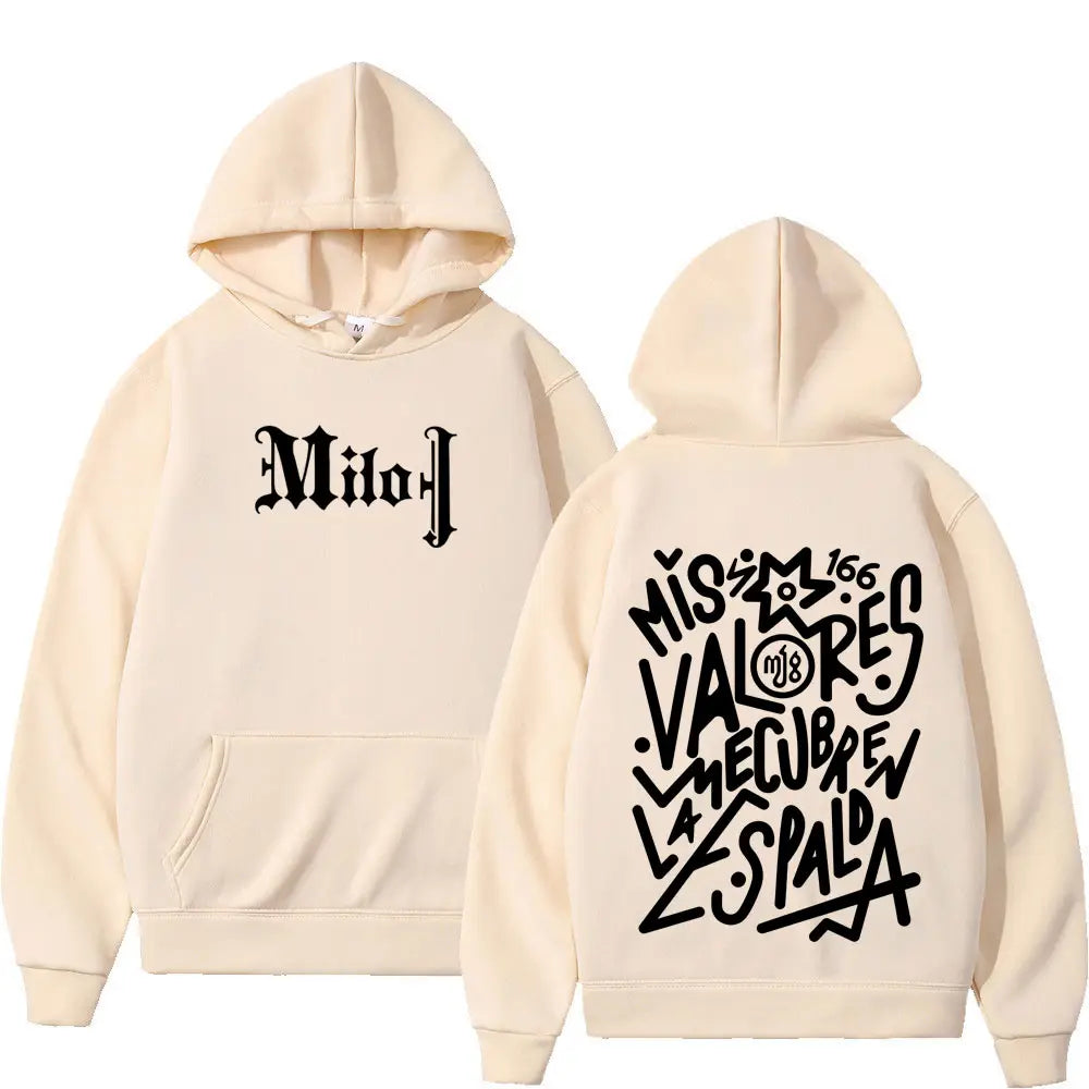 Rapper Milo J Fashion Graphic Hoodie Men Women Vintage Pullover Loose Casual Thick Oversized Gothic Punk Hooded Sweatshirts Top