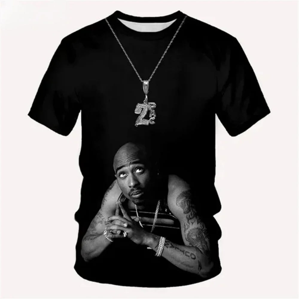 New T-Shirt Harajuku Men T-Shirt Fashion 2pac Graphic T Shirts Hip Hop Men’s T-Shirts Summer Tops T-Shirts Man Designer Clothes
