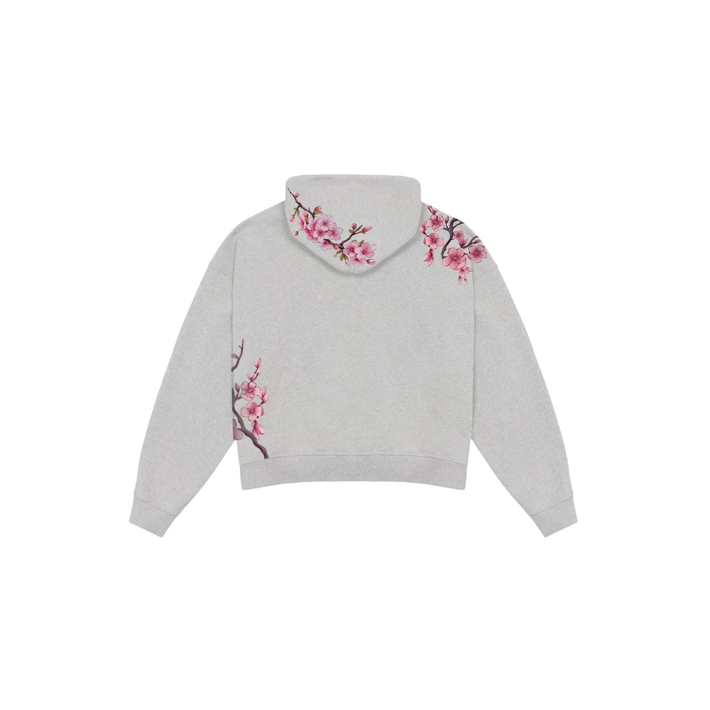 Y2K Vintage Oversized Cherry Blossom Embroidered Hooded Jacket Mens Womens Pink Zipper Coat Harajuku Hip Hop Graphic Streetwear