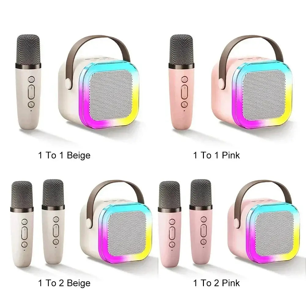 Hot sales K12 Karaoke Microphone KTV with 2 Wireless Microphones for Home Bluetooth 5.3 PA Speaker Singing Children’s Gifts