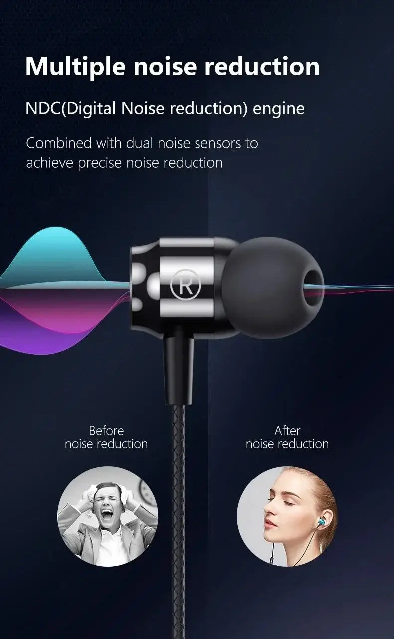 NEW Magnetic Wired Game Headphone L Jack HIIF Bass Stereo Music Headset 3.5mm AUX Type-c Earphone For Mobile Phones and Computer