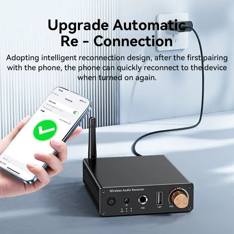 Bluetooth 6.0 Audio Receiver 3.5mm AUX RCA Stereo Wireless Adapter 6.5MM Karaoke USB U-Disk HIFI Lossless Music For Car Speaker