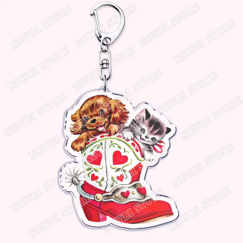 Aesthetic Coquette Pink Keychains for Womens Accessories Ribbon Hot Girl Book Club Bow Flowers Keyrings Friends Lovers Gifts