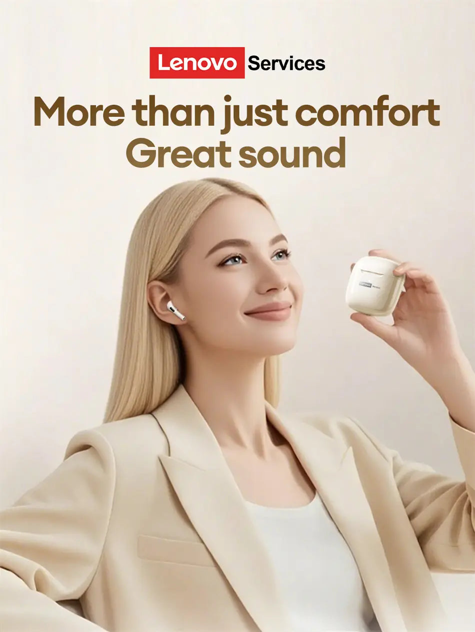 Choice Lenovo Wireless Bluetooth Earphones ENC Noise Reduction Low Latency Gaming Headset Pro 6 Business Earbuds Music LE201