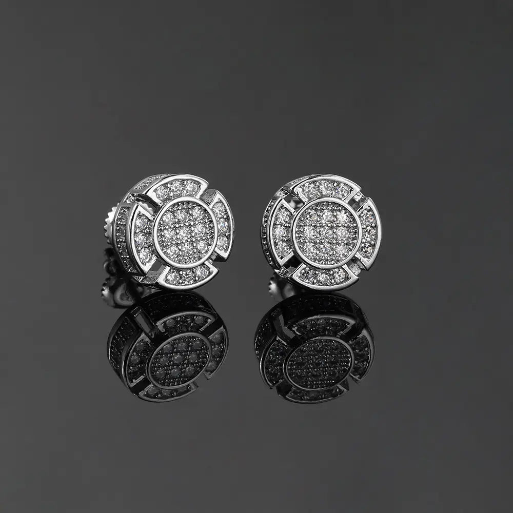 Designer Piercing Ear Hip Hop Unusual Earrings for Men Women Delicate Gold Color Punk Rock Earings Rapper’s Jewelry OHE165
