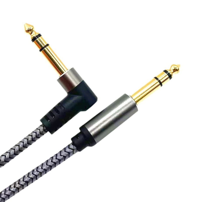 6.35mm to 6.35mm Guitar Cable 1m or 2m Professional Wire Amp Cable Instrument Cable for Electric Guitar