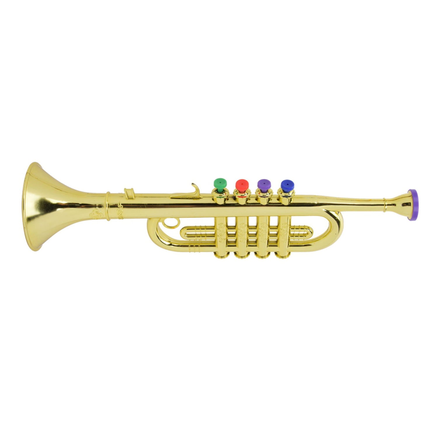 Preschool Music Kid Trumpet Golden Coated Plastic Children Preschool Music Gift Wind Instrument