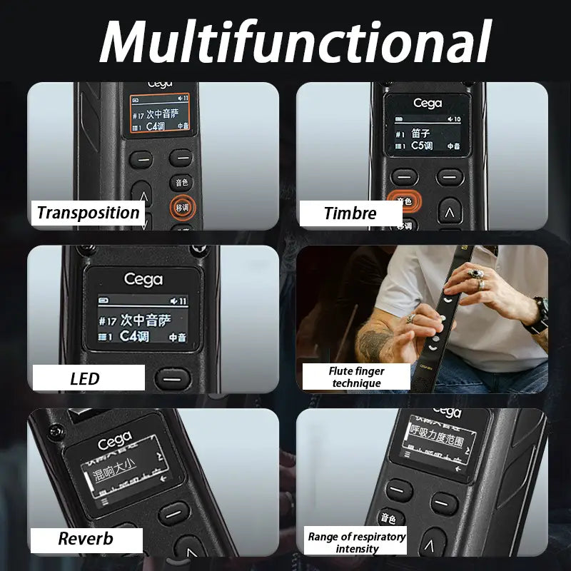 Midi Electronic Wind Instrument Bluetooth Connection Saxophone Portable Mini Electric Saxophone LED Screen Electronic Blowpipe