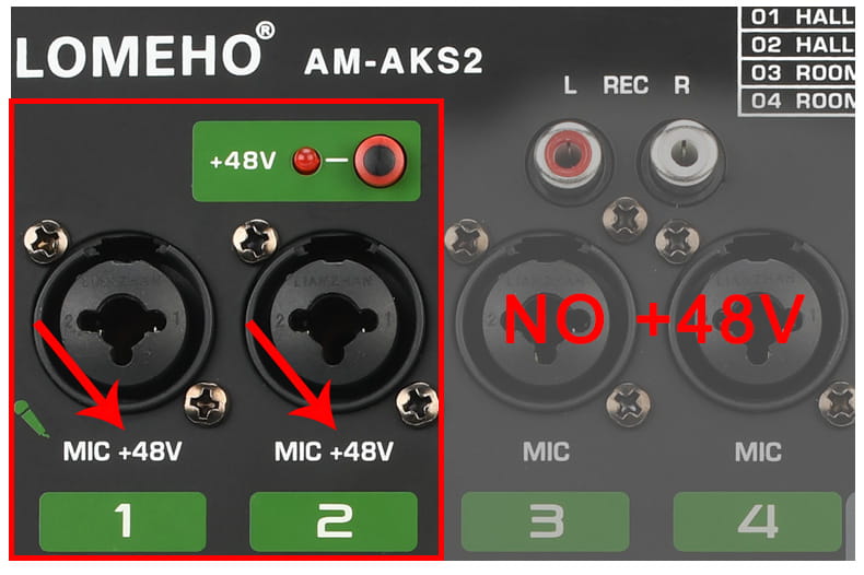 Professional 4 Channel Audio Mixer with UHF Wireless Microphone USB Bluetooth Karaoke System Sound Mixing Console LOMEHO AM-AKS2