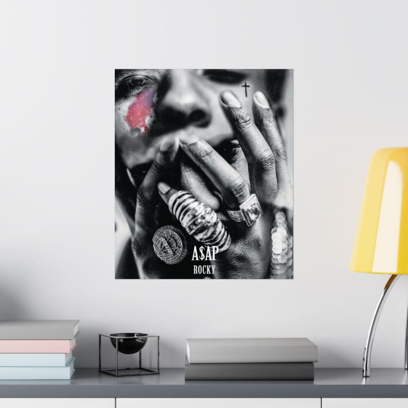 Hip Hop Rapper Asap-Rocky Black and White Music Album Poster Dont Be Dumb Aesthetic Canvas Wall Art Living Room Home Decor Gift