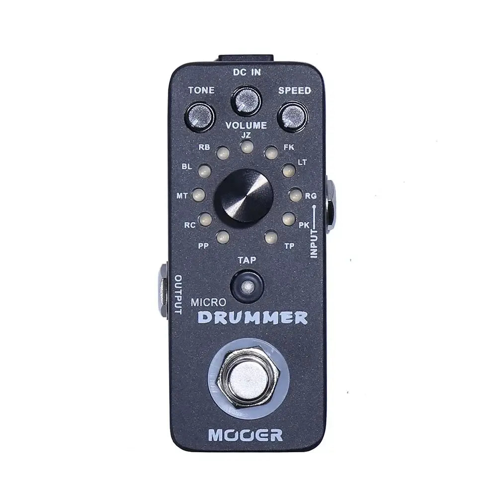 MOOER Micro Drummer Guitar Effect Pedal Digital Drum Machine Effectors Tap Tempo Function True Bypass Pedal Guitar Accessories