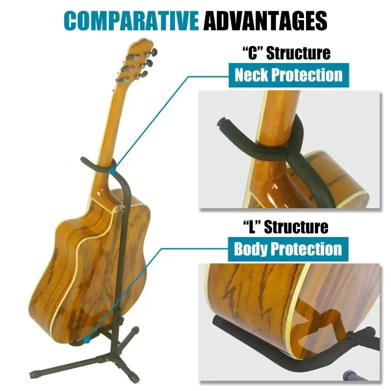 Vertical Guitar Stand Folding Liftable Folk Electric Guitar Display Stand Ukulele Pipa Bass Floor Stand Instrument Accessories