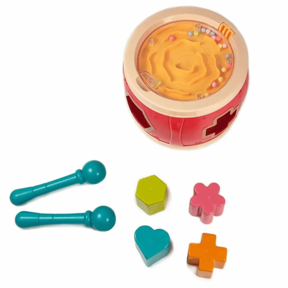 Montessori Musical Drums Set Percussion Shape Rhythm Sound Baby Musical Instrument Matching Maze Music Learning
