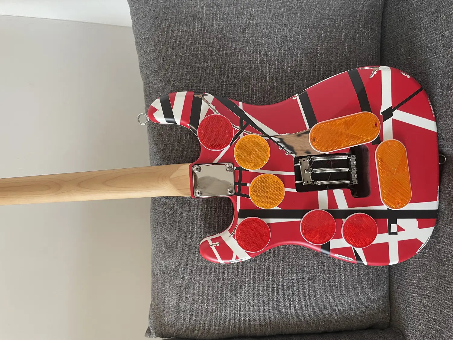 High Quality Red Electric Guitar Floyd Rose Tremolo Bridge Distressed