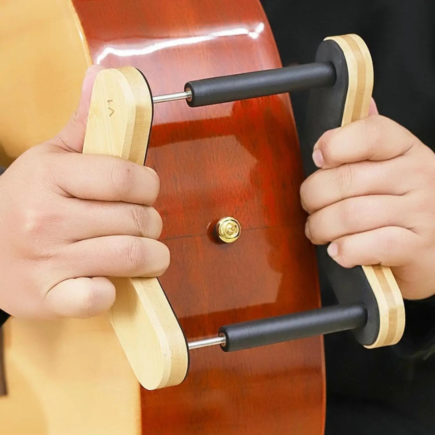 Wooden Guitar Stand Adjustable Width Stable Guitar Holder for Home Household