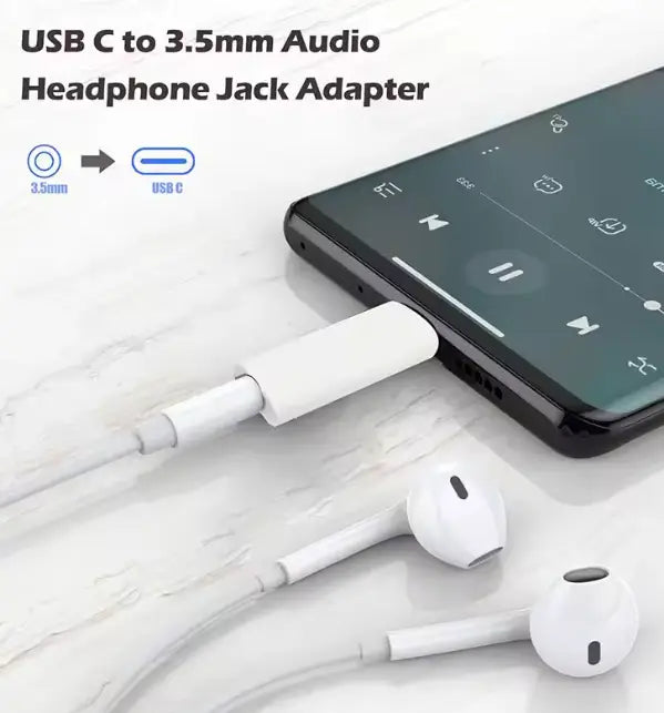 USB type C to 3.5mm jack Audio Adapter USB C 3.5mm Aux Adapter TypeC Earphone Converter For Iphone15 Samsung Xiaomi Huawei