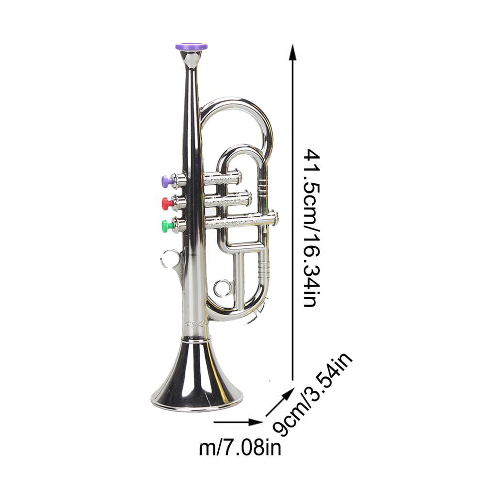 Children toy trumpet Musical Instrument three-tone trumpet Simulated Musical Brass Instruments Horn play house music equipment