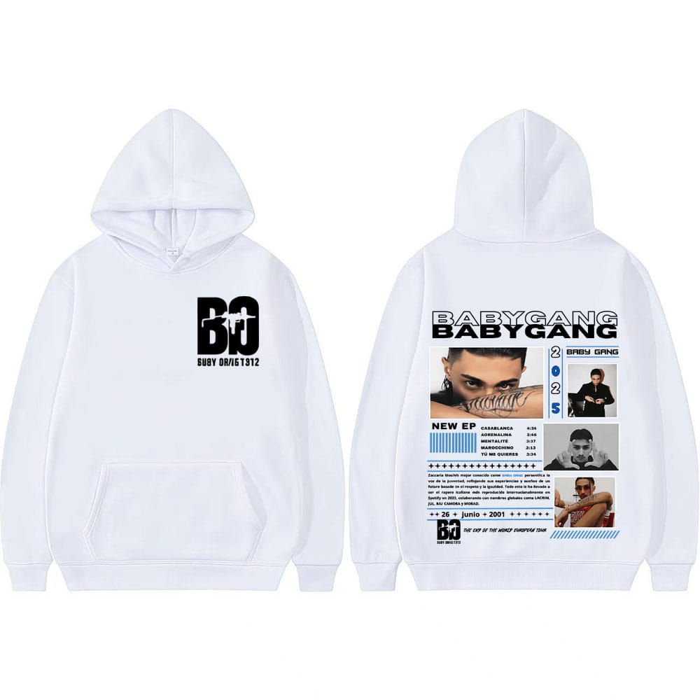 Rapper Baby Gang Album Tour 2025 Cover Graphic Sweatshirt Men Women Hip Hop Casual Hoodie High Quality Comfort Oversized Hoodies