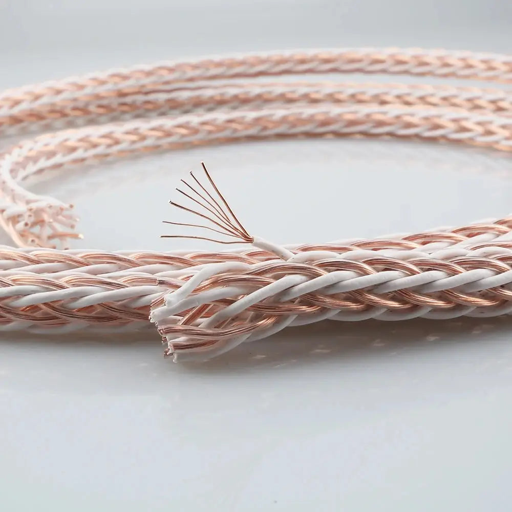 Per Meter HIFI 8TC 7N OCC Pure Copper Speaker Cable Hi-End Audio Speaker Wire Loudspeaker Cable