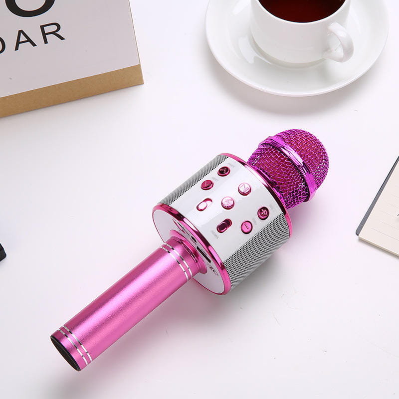 Wireless Karaoke Microphone Bluetooth Speaker Multi-Function Controls 5-in-1 portable Handheld Mic for singing For Party